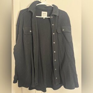 Aerie Waffle Knit Button Up